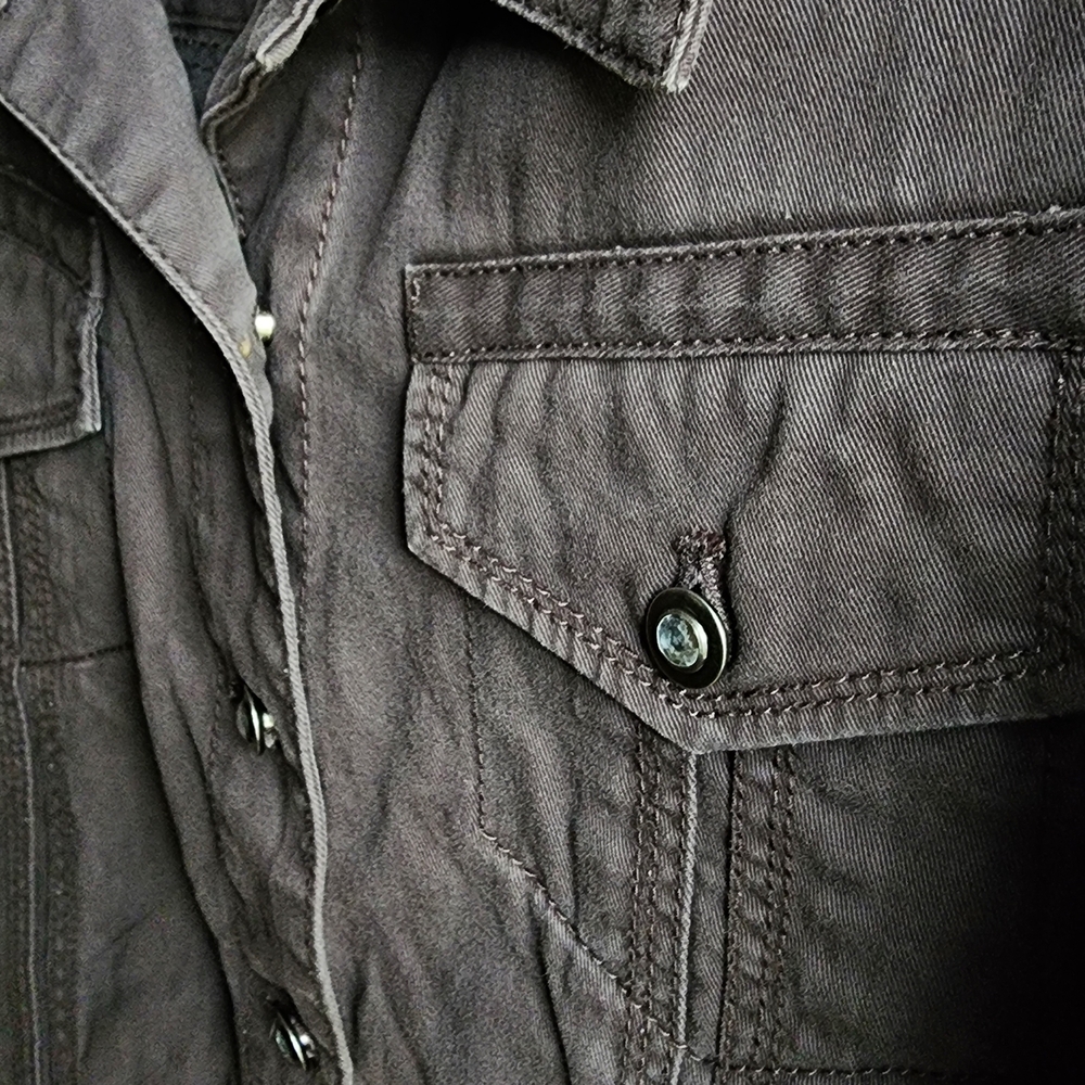 Chico's Dark Gray Embellished Utility Jacket - Picture 5 of 5